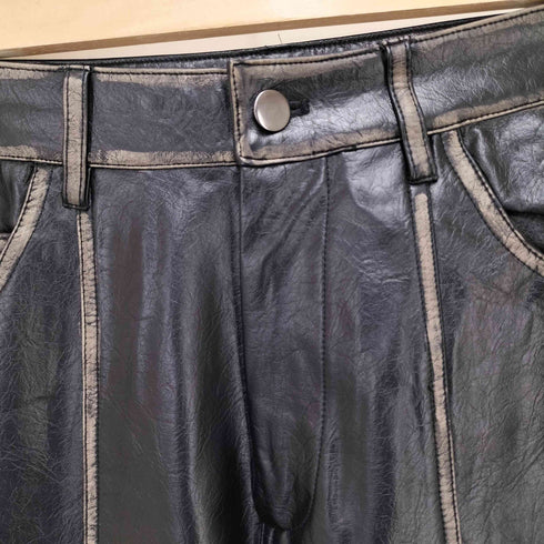 ジーナシス JEANASIS シームブリーチレザーライクパンツ レディース JPN:M